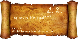 Laposan Kristóf névjegykártya